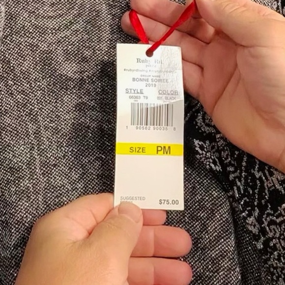 Ruby Rd. Black and Gray Paisley Cardigan - Picture 10 of 10